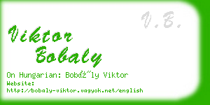 viktor bobaly business card